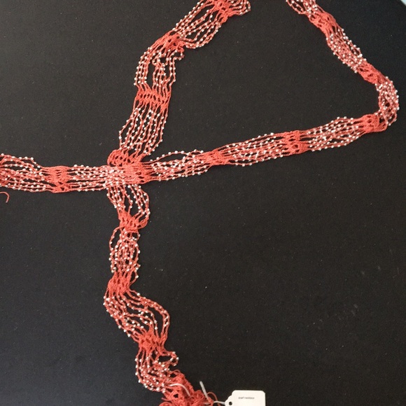 NWT CORAL SCARF NECKLACE - Picture 1 of 1